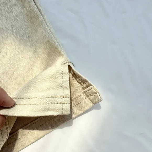 cropped pants women Size 5 Beige Stretch - Picture 6 of 14